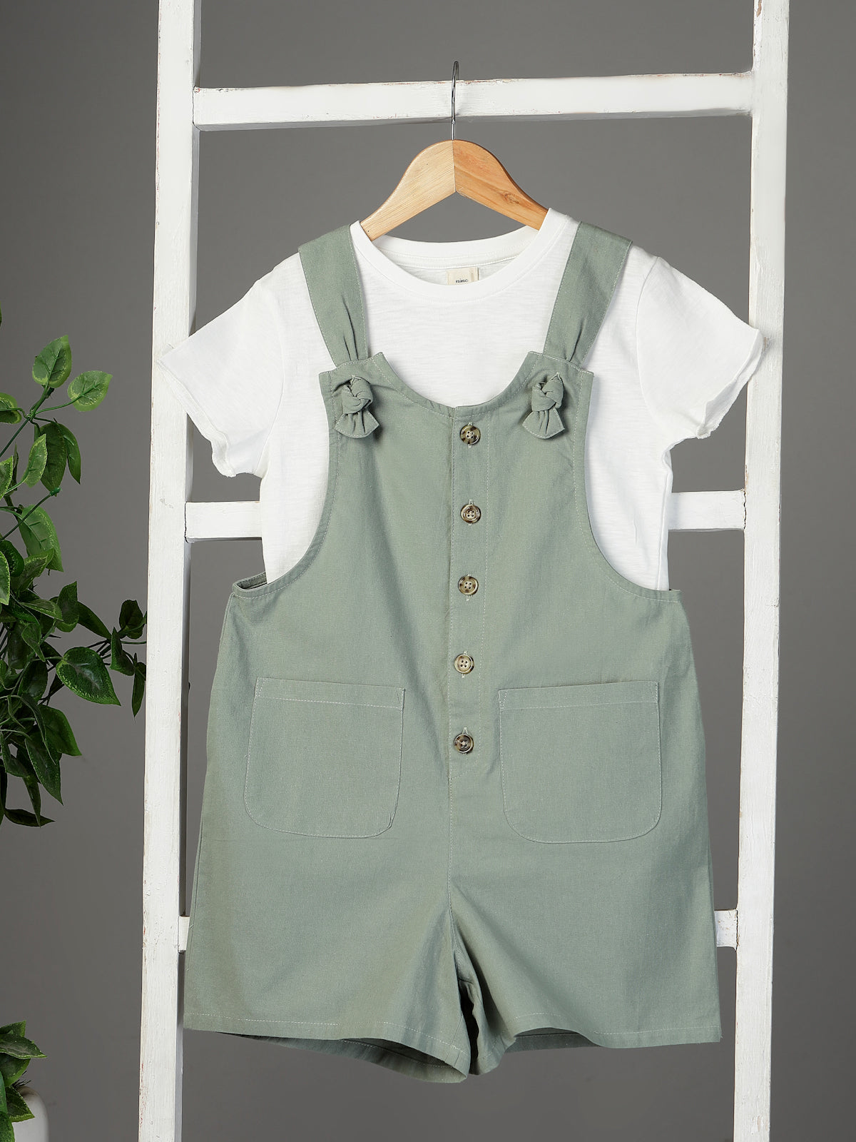 Sage Green Playsuit with T-Shirt