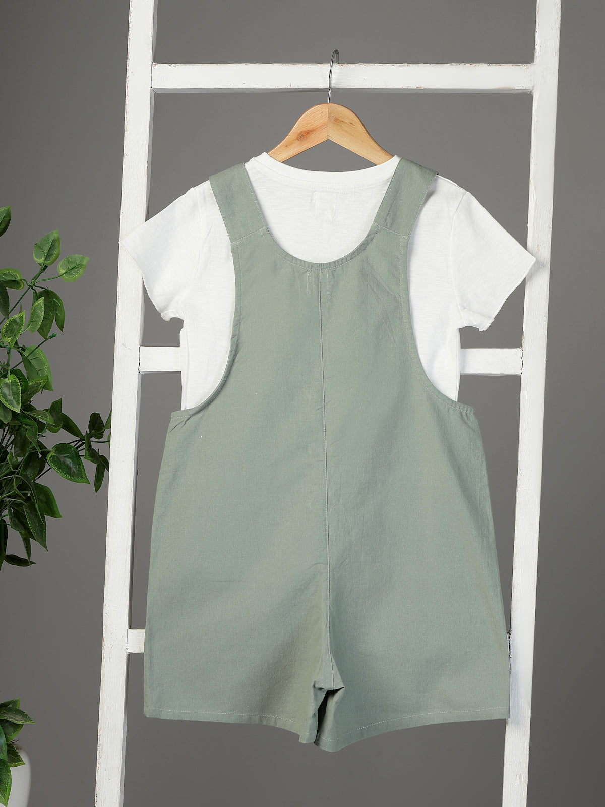 Sage Green Playsuit with T-Shirt