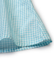 Blue Gingham Embellished Infant Dress