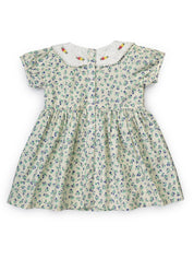 Floral Smocked Infant Dress with collar