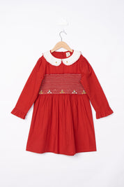 Red Smocking Dress