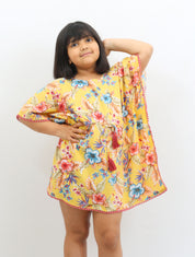 Yellow Printed Kaftan Top