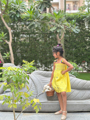 Yellow Smocked Dress