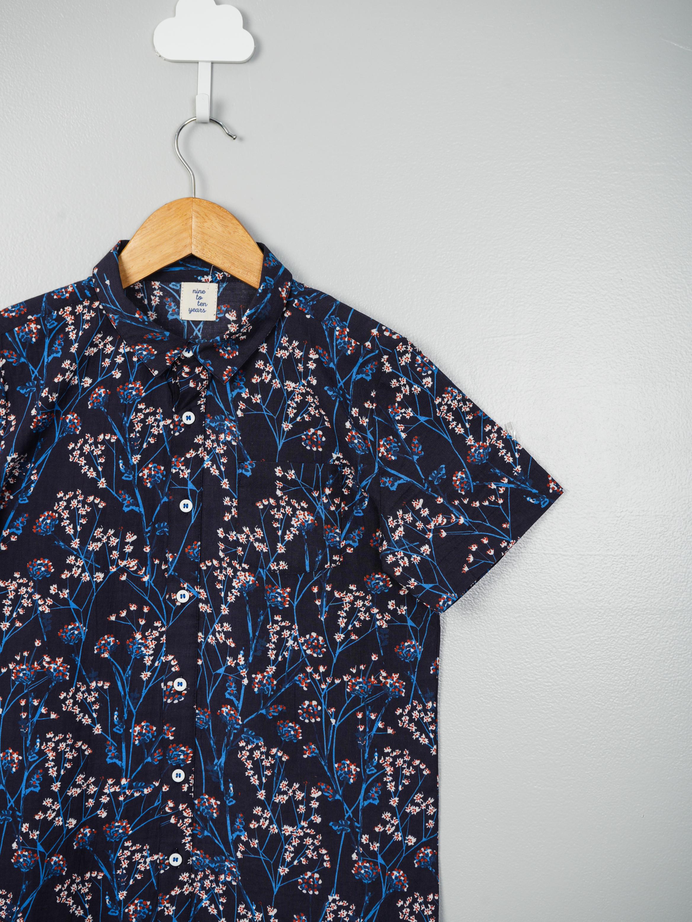 Blue & Red Floral Shirt