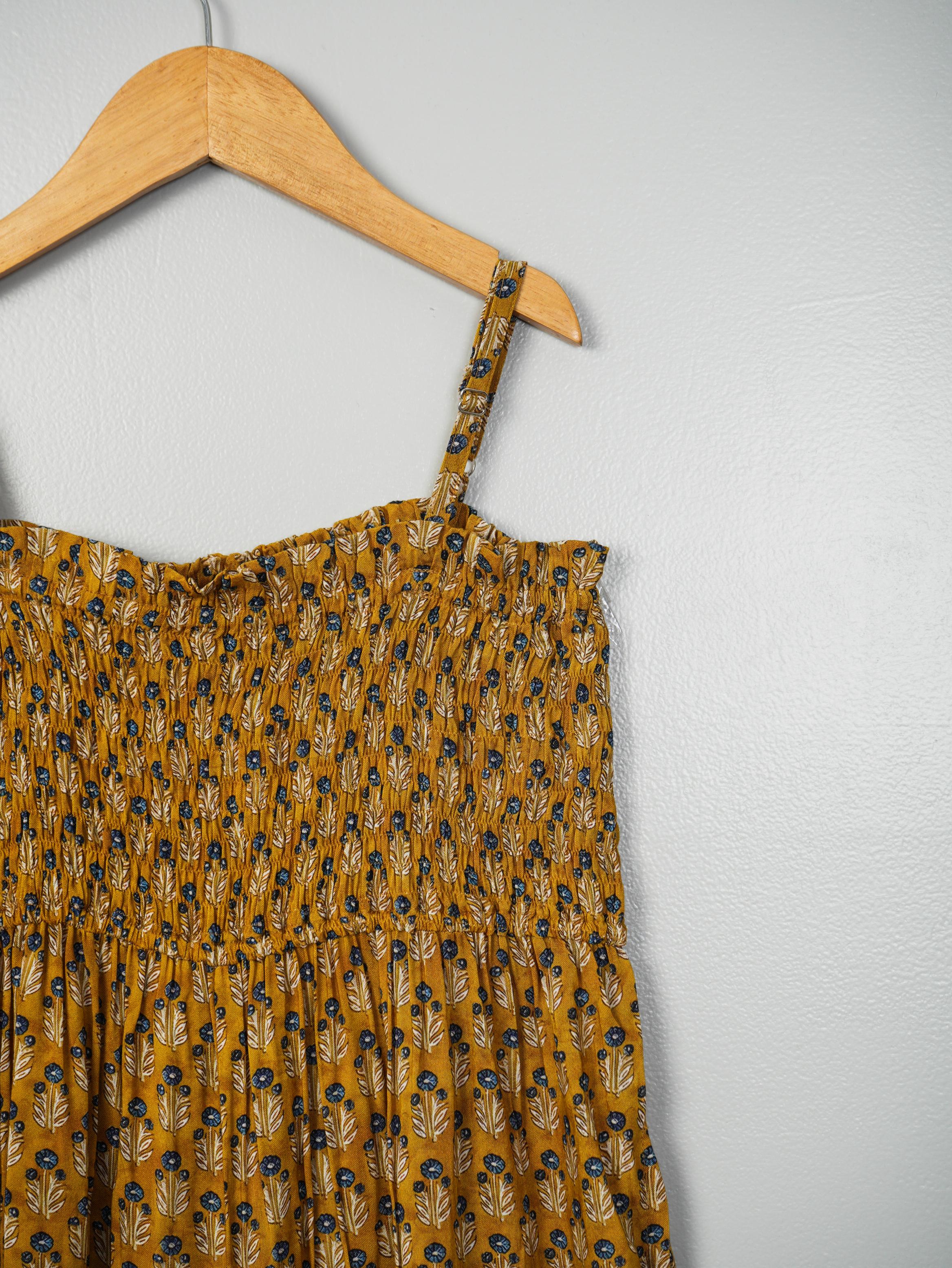 Yellow Block Print Jumpsuit