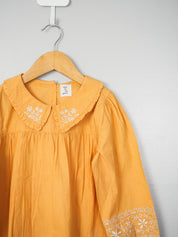 Yellow Embroidery Detail Blouse