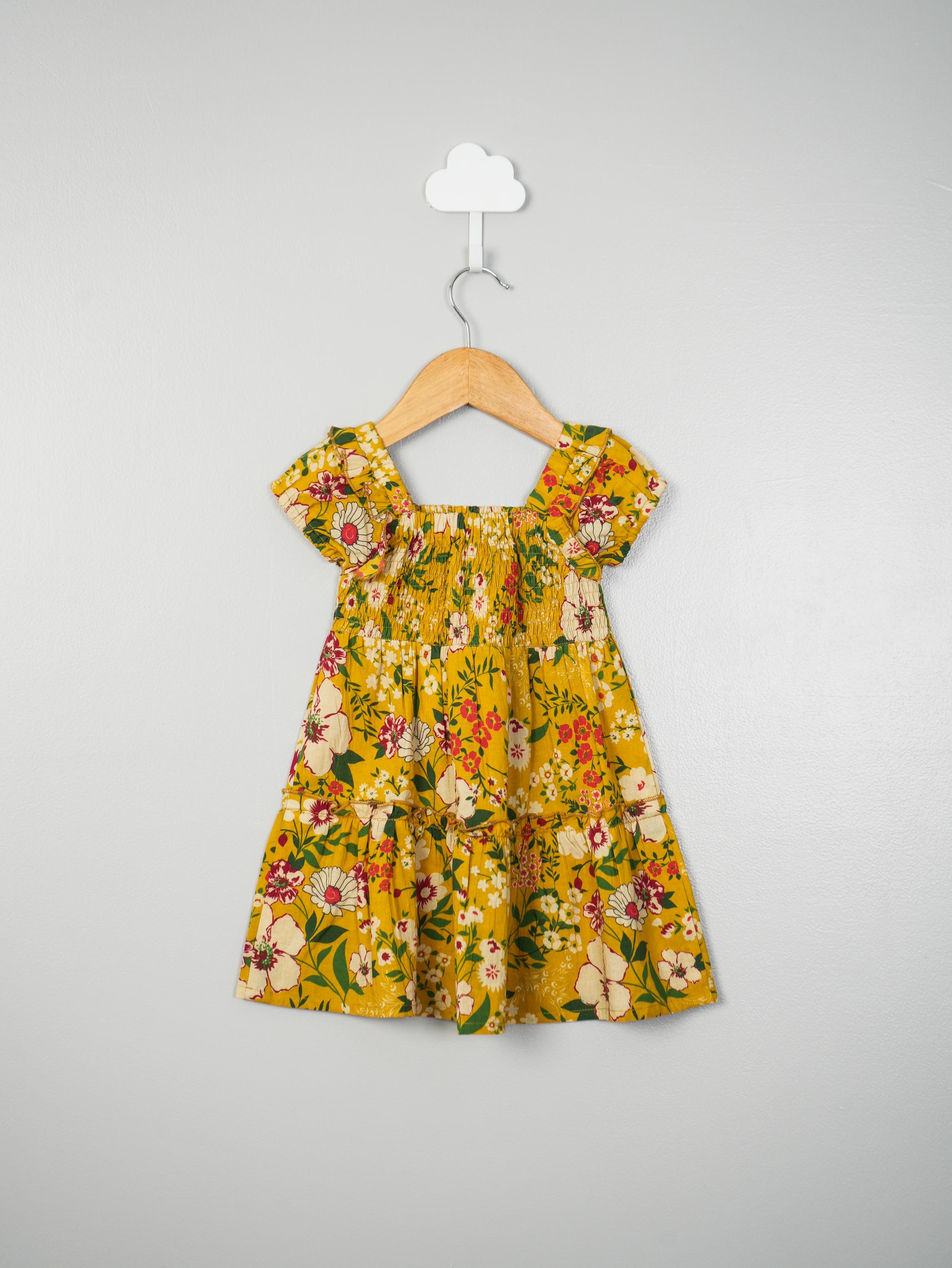 Yellow Floral Infant Dress