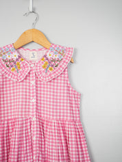 Pink Gingham Checks Dress