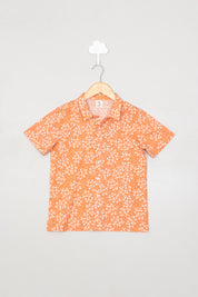 Florals in Orange Shirt