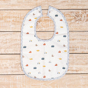 Chequered & Vehicle Print Bib