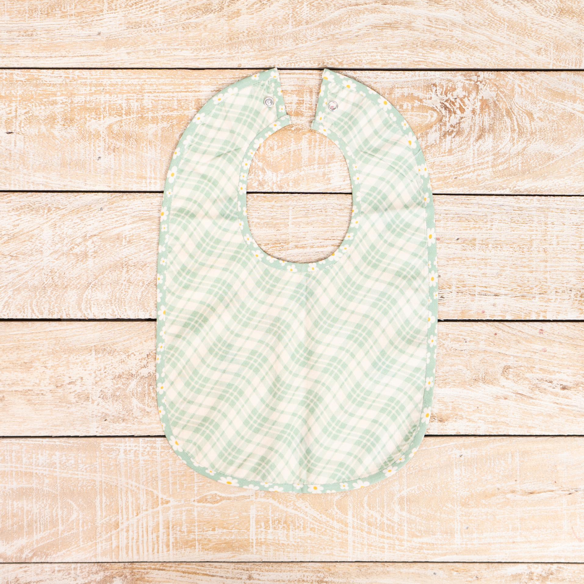 Wavy Checks & Boat Print Bib