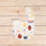 Polka Dot & Fruit Print Bib