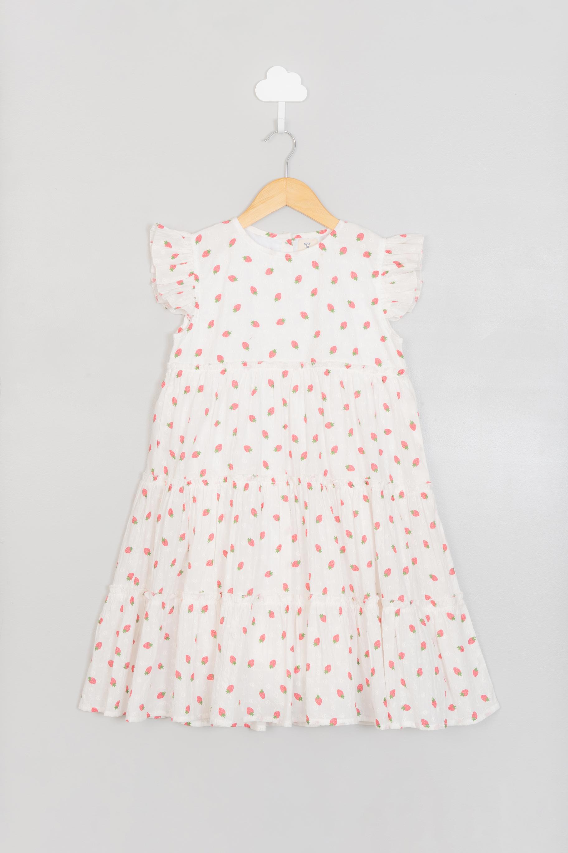 Anglaise Embroidery Strawberry Dress