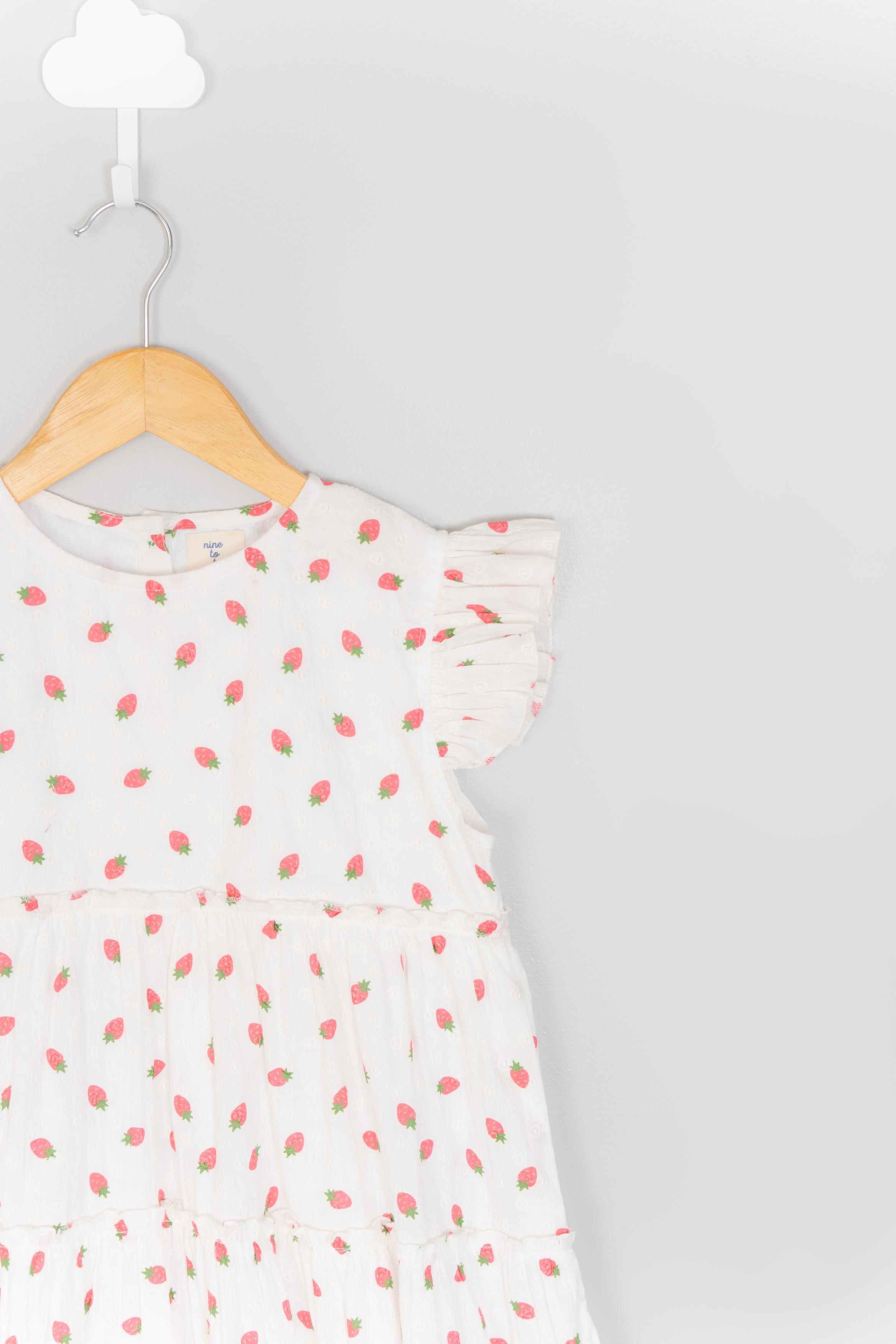 Anglaise Embroidery Strawberry Dress