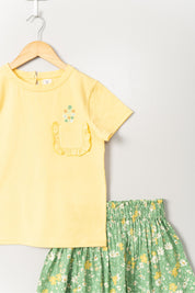 Green Garden Skirt/ Shorts Set