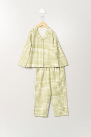 Green Checks Boys PJ Set