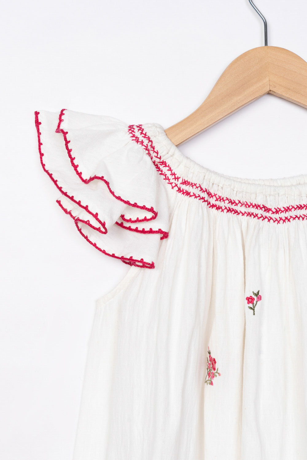 CREPE EMBROIDERY DRESS