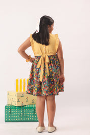 Sunfield Gingham Floral Dress for Girls
