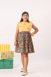Sunfield Gingham Floral Dress for Girls