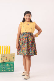 Sunfield Gingham Floral Dress for Girls