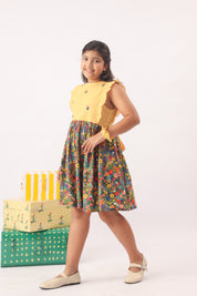 Sunfield Gingham Floral Dress for Girls