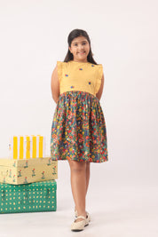 Sunfield Gingham Floral Dress for Girls