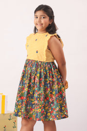 Sunfield Gingham Floral Dress for Girls