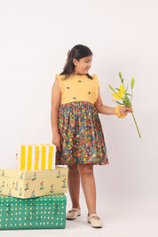 Sunfield Gingham Floral Dress for Girls