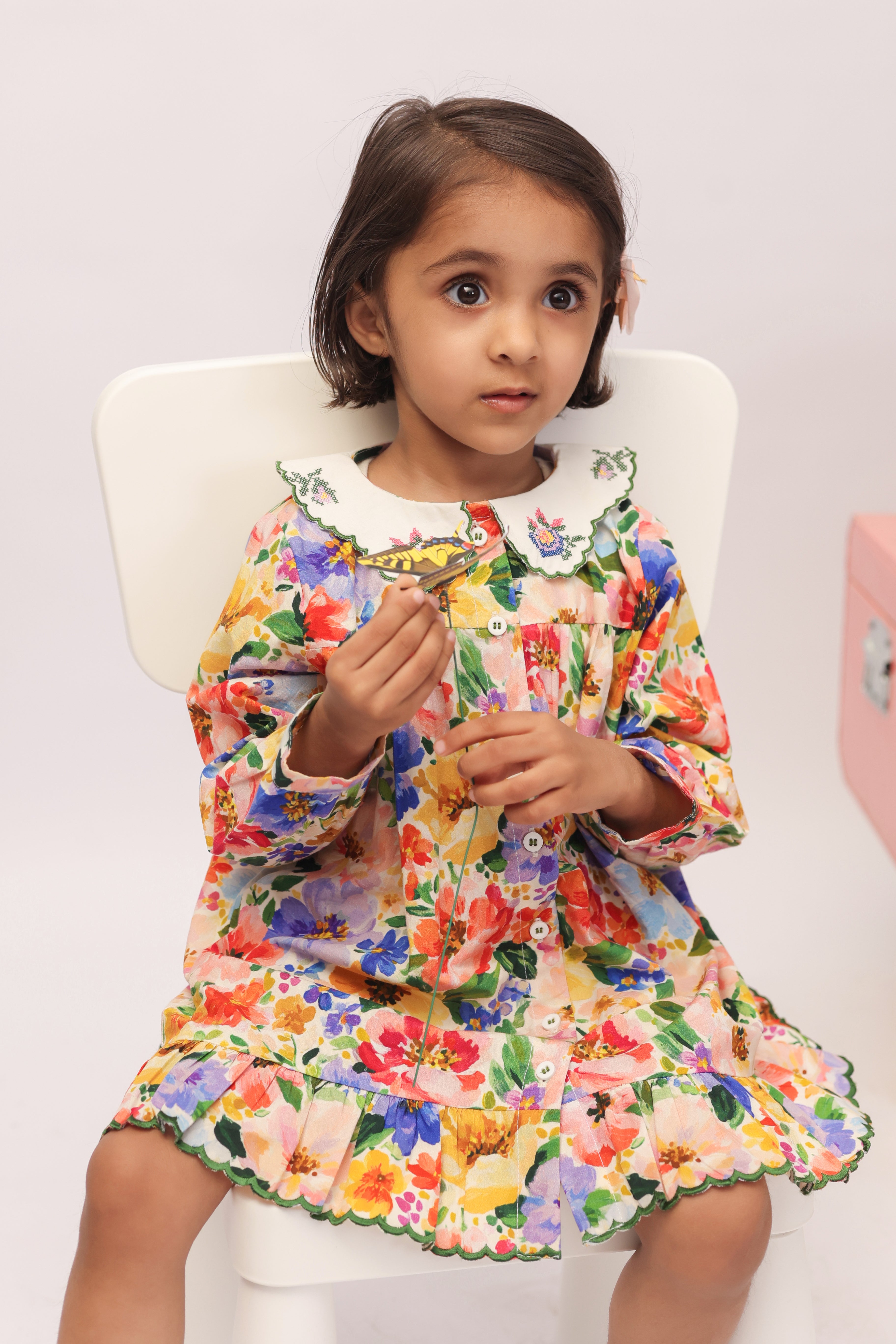 Garden Party Floral Cross Stitch Dress