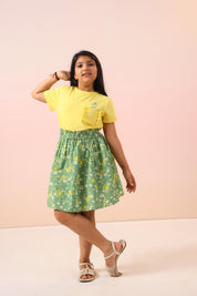 Green Garden Skirt/ Shorts Set