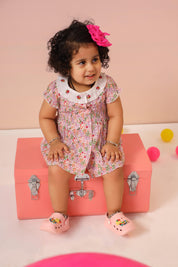 Pink Floral Smocked Infant Dress