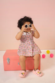 Pink Floral Smocked Infant Dress