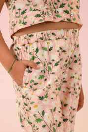 Pink Floral Pant Set