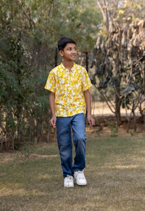 Yellow Floral Shirt