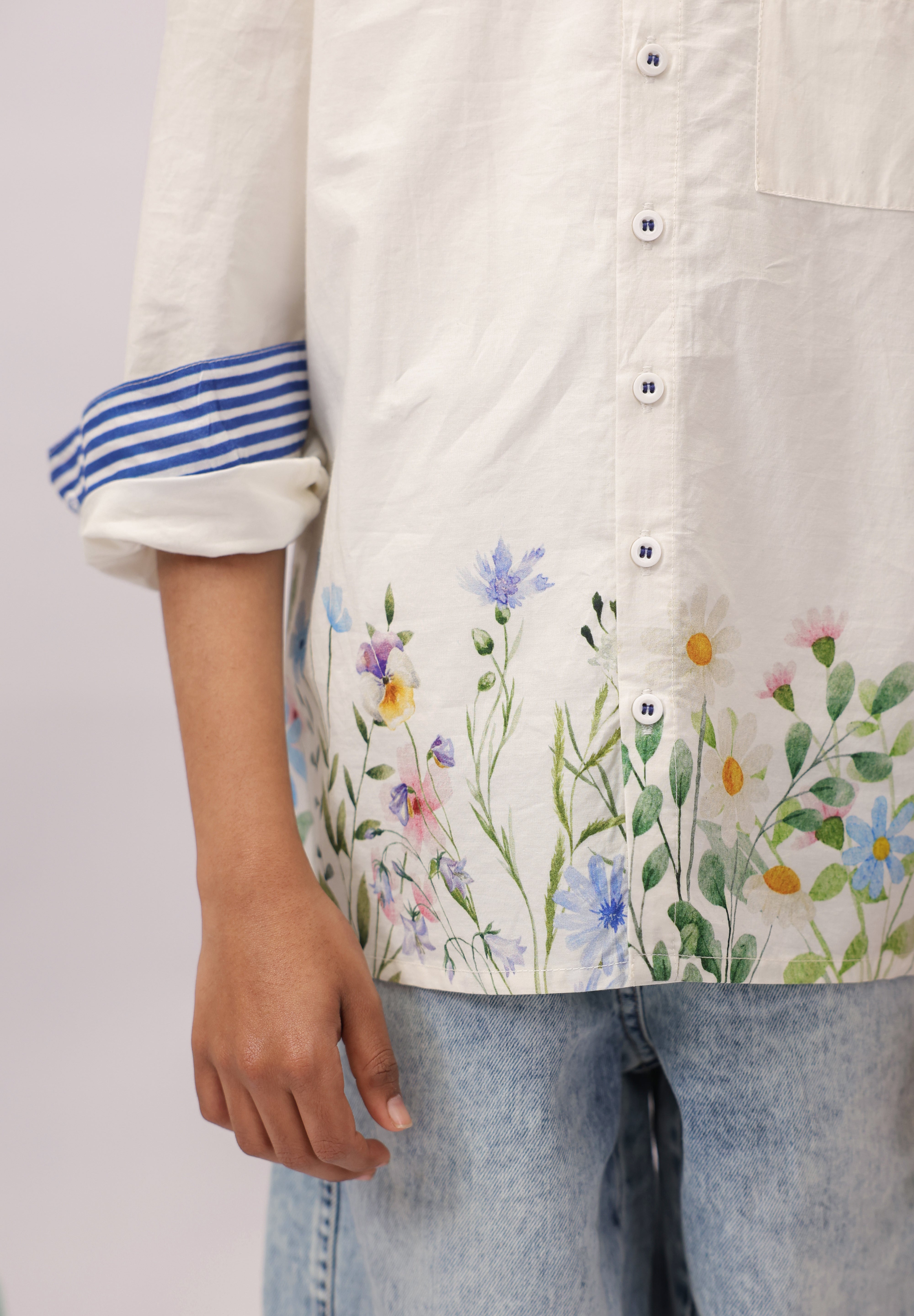floral pattern shirt