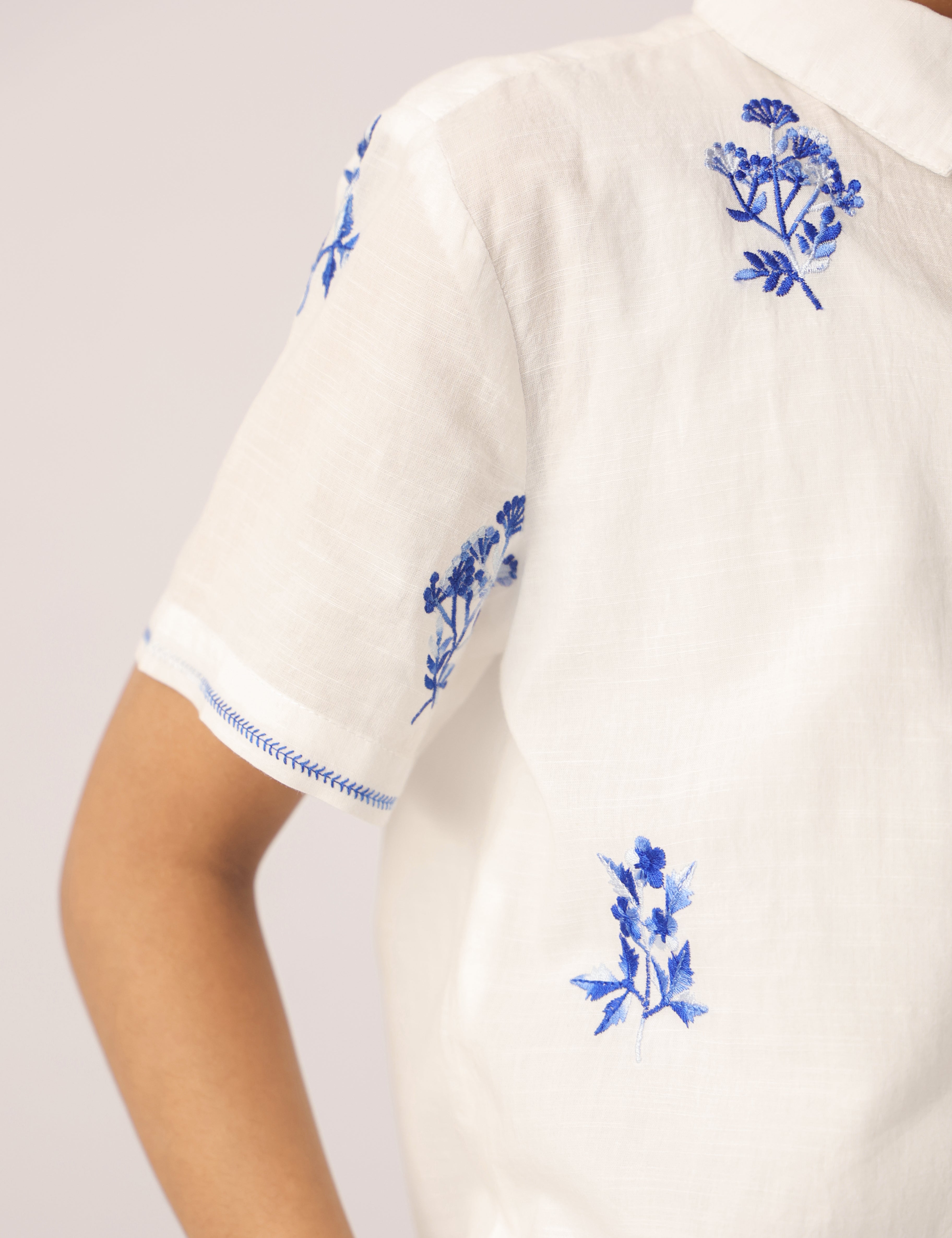 half sleeve floral shirt