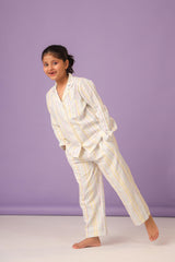 Pastel Stripes PJ Set for Girls