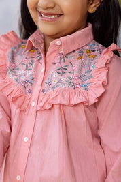 Pink Embroidery Dress