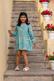 Green Block Print Dress