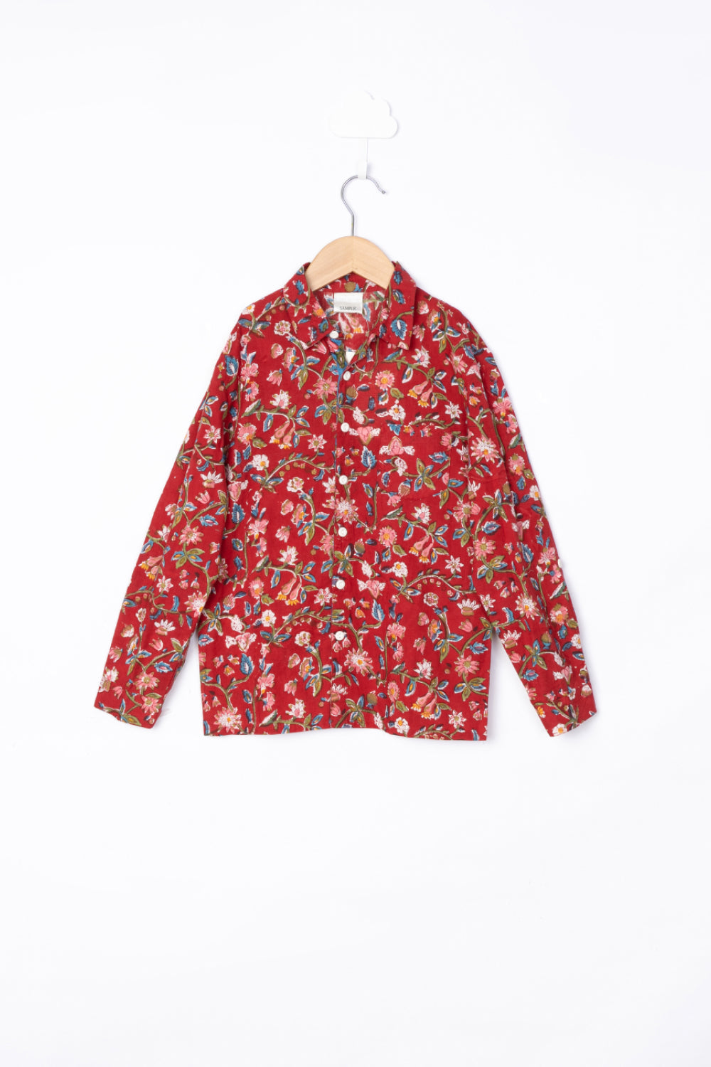Red Block Print Shirt