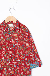 Red Block Print Shirt