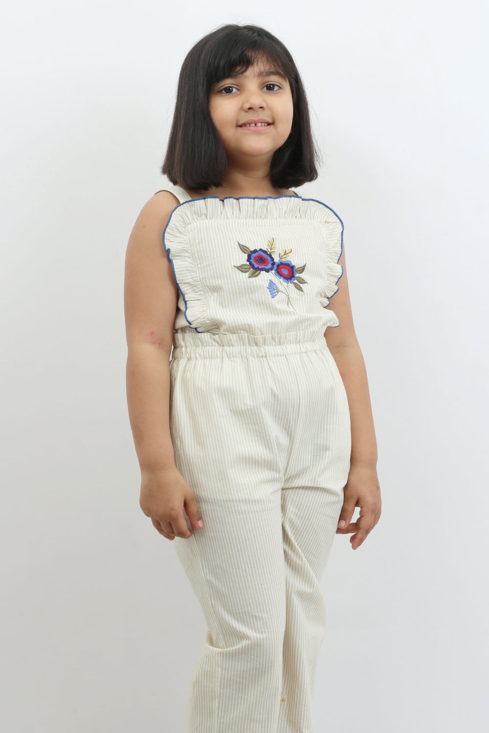 Stripe & Embroidery 
Detail Jumpsuit