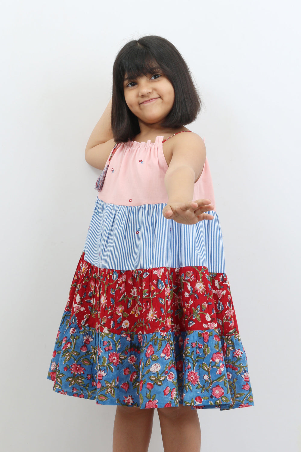 Stripe & Block Print Dress