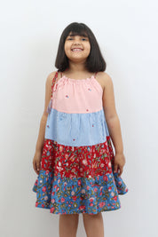 Stripe & Block Print Dress