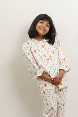 Off White Print Pyjama Set
