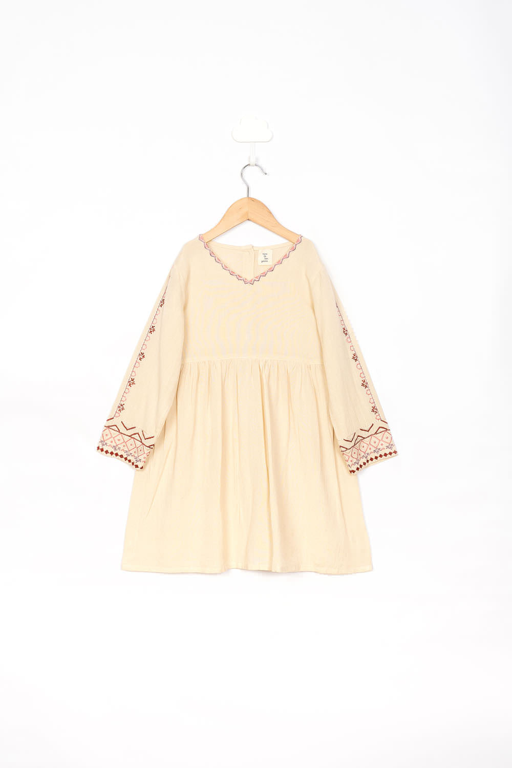 Beige Embroidery Dress
