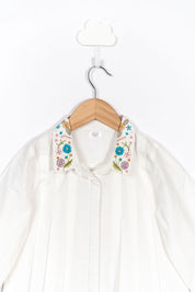 Embroidery Collar Shirt
