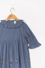 Blue Embroidery Dress