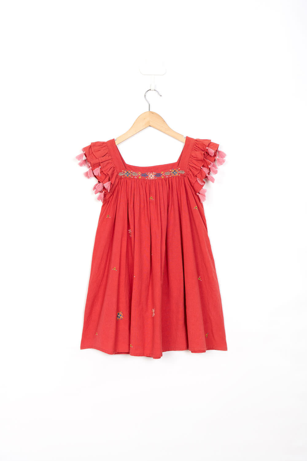 Red Tassel Detail Dress
