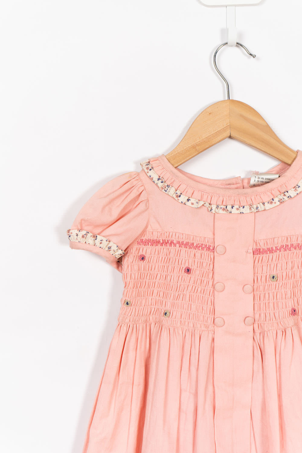 Print & Smocking Detail Dress